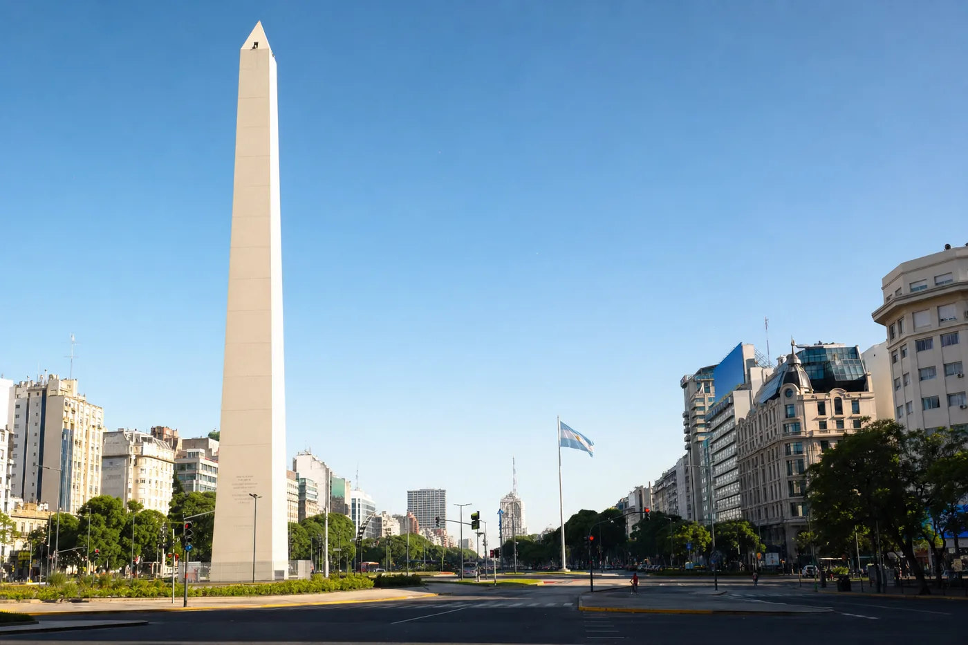Argentyna – znany zabytek z flagą narodową