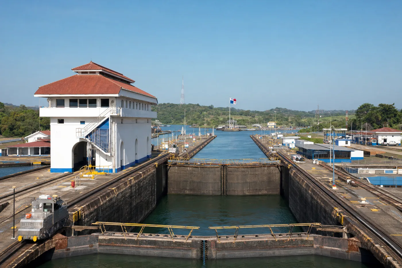 Panama – znany zabytek z flagą narodową