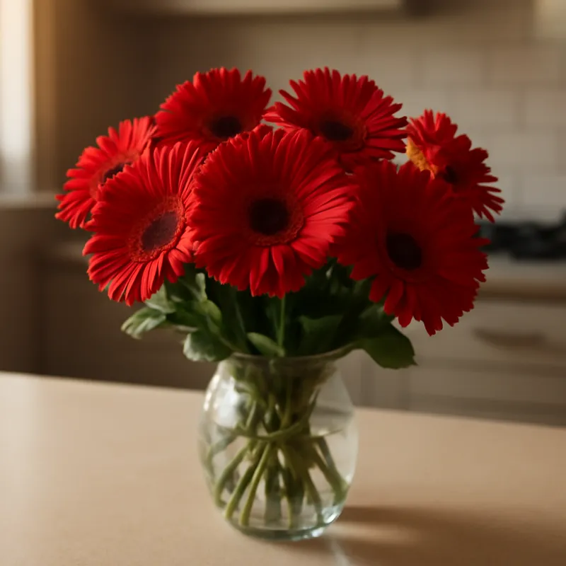 Gerbera – czerwona – zdjęcie 3