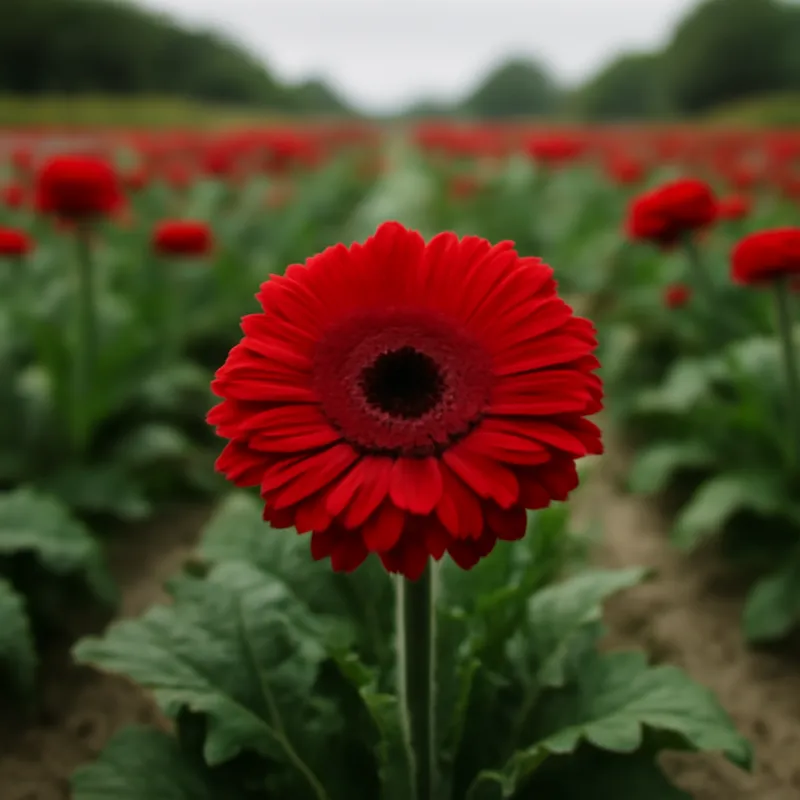 Gerbera – czerwona – zdjęcie 4