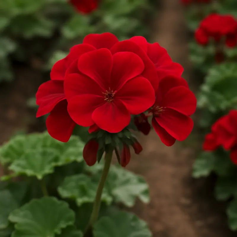 Pelargonia – czerwona – zdjęcie 4